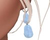 frosted blue earrings