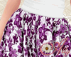 ! !! Floral Skirt Purple