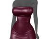 Leather Maroon Dress