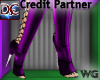 PVC Slick Boots Purple