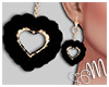Fur Heart Earrings $$