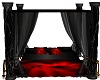 black/red poseles bed