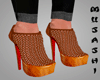 Wood heeled shoes