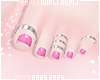 Bare Feet + Pink Nails