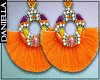 D| Earrings Orange