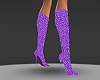 glitter boots purple