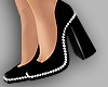 E* Black Plastic Heels
