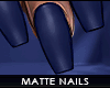 ! matte nails . blue