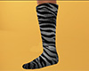Gray Tiger Stripe Socks TALL (F)