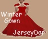 Winter Gown Red & Gold