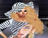 striped hat for blond
