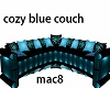 Cozy Blue Corner Couch