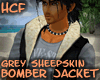 HCF Blk Sheepskin Bomber