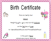 Mariah Certificate