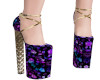 neon flower heels