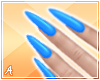 A| Long Blue Nails