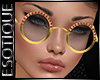 |E! Gold Ruby Glasses