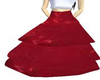 China Red Layered Skirt