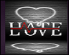 Hate vs Love Cutout Melting Heart