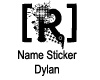 [R] Dylan Name Sticker