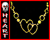 Necklace Gold Hearts