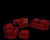 red sofa set with 8poses