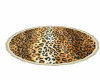 leopard round rug