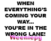 Wrong lane  -stkr