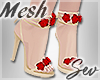 *S Rose Heel Sandals