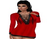 RL cute red blk sweater