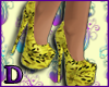 D Yellow Floral Shoes
