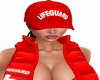 Lifeguard hat+black hair