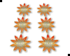 Orange Flower Earrings