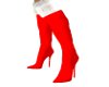 bright red santa boots