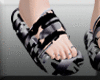 mesh gelly black slipper