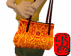 Orange purse with gun