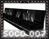 6 Seat Black Silver Sofa