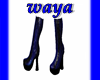 waya!BlkBlueBoots'Shine