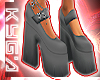 - ☆ Doll pumps - gray