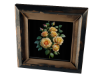 Flowers Burnt Wood Frame