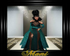 Vamp Goth Gown Teal