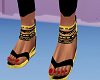 Black & Gold Sandals
