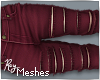 Red Frayed Jeans
