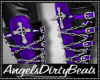 Cross chain purple boots