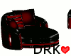 -Drk- Red N Black Chairs