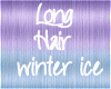 long hair winter ice