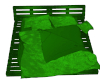 Green Pallet Bed W/Poses