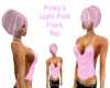 Pinkys Lt Pink Front Top