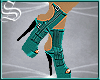 !* Fringed Teal Boots