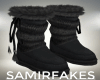 SF/ Fur  Black Boots M